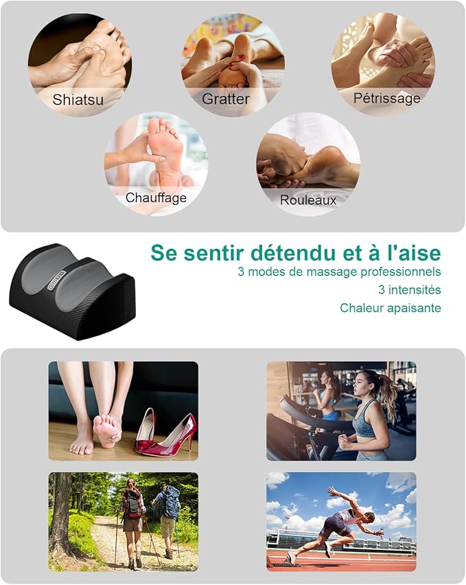 Masseur de pieds avec chauffage
